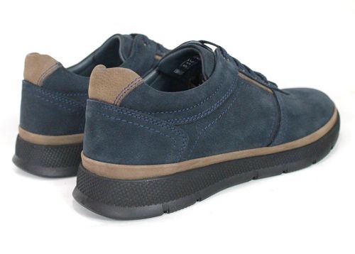 Nico Bellandi – pantofi casual pentru bărbați din nubuc natural bleumarin