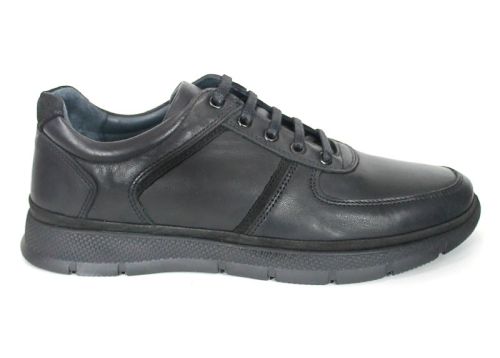 Matteo De Luca men's shoes in black genuine leather