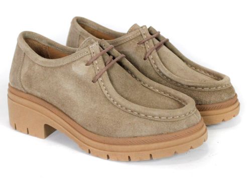 Francesca Morelli – Loafers damă din velur natural în nuanță mustang