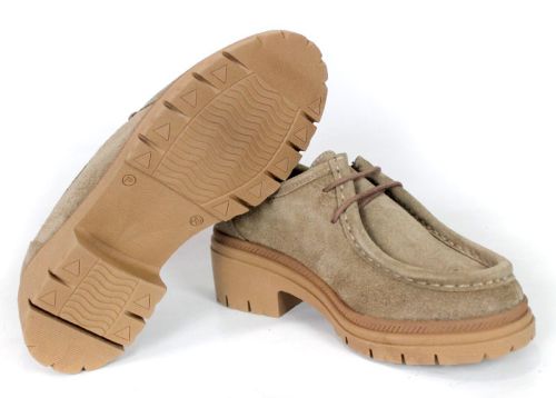 Francesca Morelli – Loafers damă din velur natural în nuanță mustang
