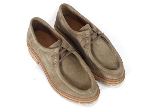 Francesca Morelli – Loafers damă din velur natural în nuanță mustang