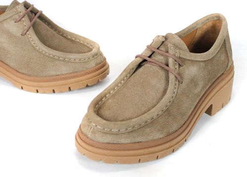 Francesca Morelli – Loafers damă din velur natural în nuanță mustang