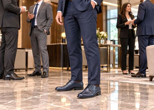 Luca Moretti – pantofi eleganți pentru bărbați din piele naturală bleumarin