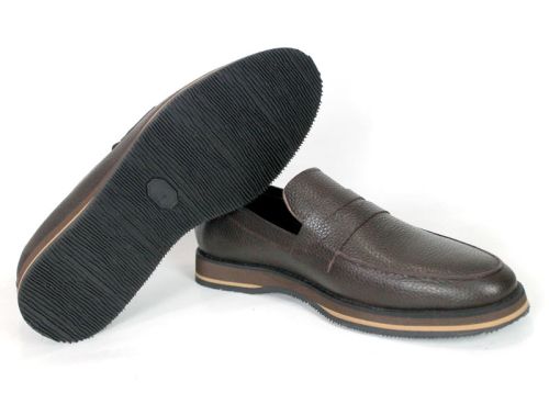 Enzo Marchelli – mocasini pentru bărbați din piele naturală maro