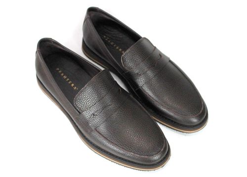 Enzo Marchelli – mocasini pentru bărbați din piele naturală maro