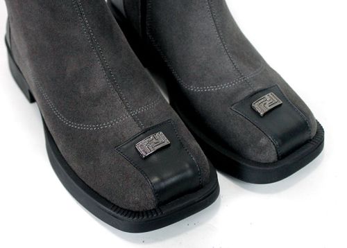 Bianca Morelli – Women’s Extravagant Genuine Suede Boots in Anthracite