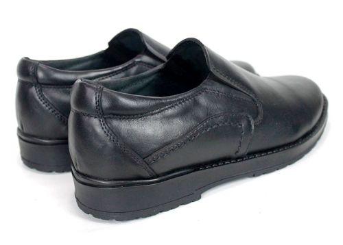 Adrian Moretti – Pantofi casual pentru bărbați fără șireturi din piele naturală neagră