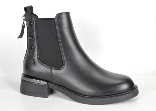 Chiara Moretti – Women's Chelsea Ankle Boots in Genuine Black Leather