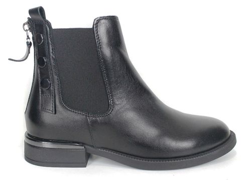 Chiara Moretti – Women's Chelsea Ankle Boots in Genuine Black Leather