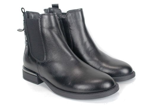 Chiara Moretti – Women's Chelsea Ankle Boots in Genuine Black Leather