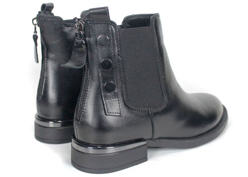 Chiara Moretti – Women's Chelsea Ankle Boots in Genuine Black Leather